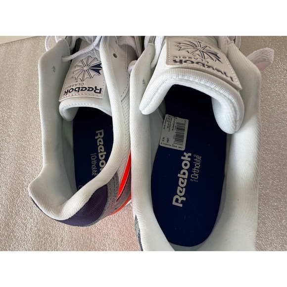 Mens Reebok Classic Harman Run Sneakers Shoes Retro Neon Fluorescent Orange 10.5 - Picture 5 of 7